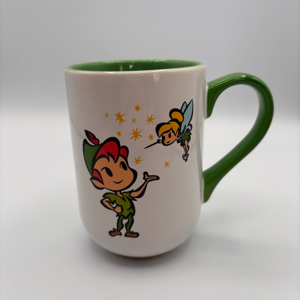 Disney Parks Peter Pan and Tinkerbell Cartoon Chibi Coffee Mug